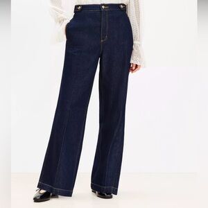 Refined High Rise Trouser Jeans in Rinse Wash
